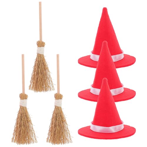 Sosoport 3Er Set Hexen Mini Besen Mützen Set Kleiner Hexenhut Zum Basteln Mini Hexenbesen Halloween Dekoration Sosoport 3Er Set Hexen Mini Besen Mützen Set Kleiner Hexenhut Zum Basteln Mini Hexenbesen Halloween Dekoration von Sosoport