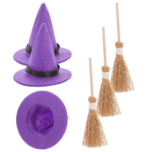 Sosoport 3Er Set Hexen Mini Besen Mützen Set Kleiner Hexenhut Zum Basteln Mini Hexenbesen Halloween Dekoration Sosoport 3Er Set Hexen Mini Besen Mützen Set Kleiner Hexenhut Zum Basteln Mini Hexenbesen Halloween Dekoration von Sosoport