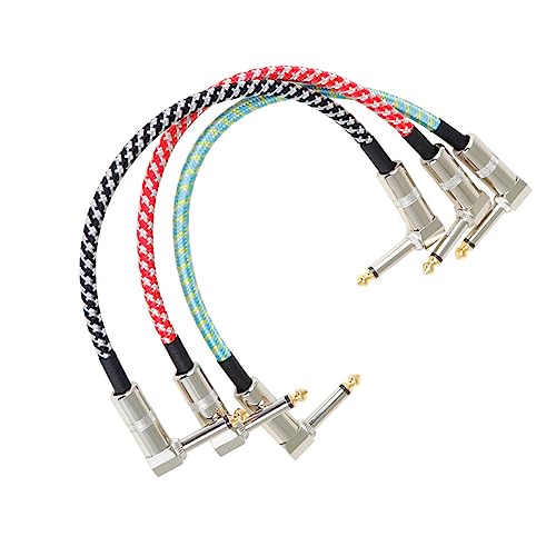 Sosoport 3Stücke Teiliges Gitarren Patch Kabel Ummanteltes Audiokabel mit Geräuschreduzierung Kompatibel mit Gitarren und Effektpedalen für Professionelle Musiker Sosoport 3Stücke Teiliges Gitarren Patch Kabel Ummanteltes Audiokabel mit Geräuschreduzierung Kompatibel mit Gitarren und Effektpedalen für Professionelle Musiker von Sosoport