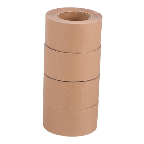 Sosoport 4 Rollen Wasseraktiviertes Papierband Packband Aus Kraft Braunes Bastelband Paketklebeband Für Den Versand Braunes Versandklebeband Papierversandband Hellbraun Kraftpapier Sosoport 4 Rollen Wasseraktiviertes Papierband Packband Aus Kraft Braunes Bastelband Paketklebeband Für Den Versand Braunes Versandklebeband Papierversandband Hellbraun Kraftpapier von Sosoport
