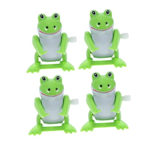 Sosoport 4 Stück Aufziehspielzeug Froschmodelle Hüpfende Frösche für Geburtstagsfeiern und Party Mitgebsel Niedliche Froschfiguren Geschenkideen von Sosoport