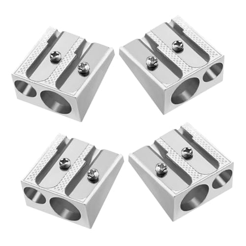 Sosoport 4 Stück Bleistiftspitzer Skizzierstiftschärfer Augenstiftspitzer Für Frauen Mini-handanspitzer Buntstiftspitzer Für Handspitzer Mini- Aluminiumlegierung Silver von Sosoport