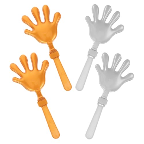 Sosoport 4 Stück Party jubeln Handklöppel Prop Partylärm Machen liefert Donnerstangen jubeln Stütze Partykrachmacher Handklapperhand -Klapper -Tools Fußballklöppel Plastik von Sosoport