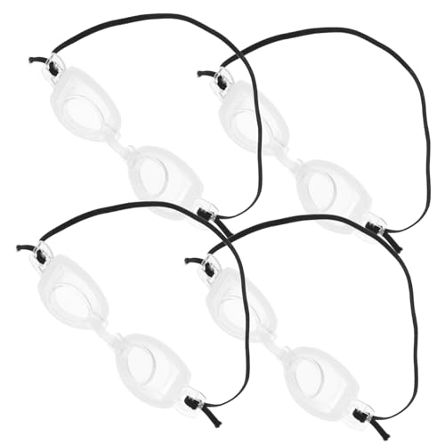Sosoport 4 Stück Schwimmbrillenpuppe Taucherbrille Spielzeugpuppenbrille Puppe mit Brille Puppe anziehen Minibrille für Puppen Schutzbrille für Puppe Schwimmerpuppe Plastik Weiß von Sosoport