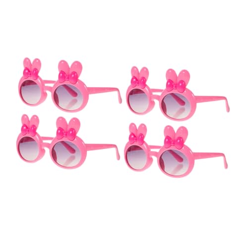 Sosoport 4 Stück Sonnenbrillen Für Neuartige Brillen Mit Polarisiert Strand Schwimmen Foto- Gläser Hasen Rahmen Tiersonnenbrille Für Party Kleinkind Cool Rosa Harz von Sosoport