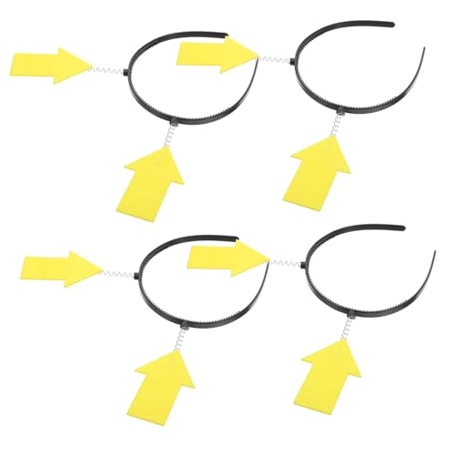 Sosoport 4 Stück Teiliges Lustige Pfeilförmiger Haarreif für Frauen Leichte Party-haaraccessoires Kreatives Foto-requisit für Halloween Konzert Karneval und Themenfeiern von Sosoport