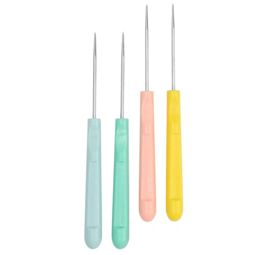 Sosoport 4 Stück Teiliges Zuckerpaste Dekorationswerkzeug Rührnadel für Kuchen Kekse und Cupcakes für DIY Backprojekte und Einfache Dekoration von Sosoport