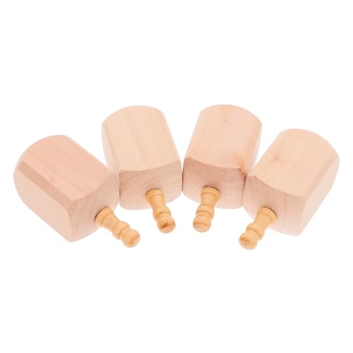 Sosoport 4 Stück Unlackierte Holz Dreidels für Chanukka DIY Gestaltung Robustes Holz für Partyspiele Kreative Bastelideen für Familienfeiern Sosoport 4 Stück Unlackierte Holz Dreidels für Chanukka DIY Gestaltung Robustes Holz für Partyspiele Kreative Bastelideen für Familienfeiern von Sosoport