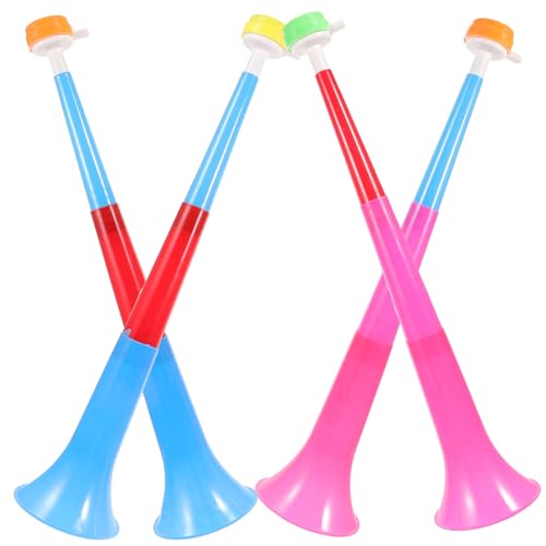 Sosoport 4 Stück WM-Horn kindertrompeten outdoorspielzeug Luftiges Horn Kinderhorn Fan Zubehör Horn Trompete jubelt Horn Fußball Fan Trompete Fans jubeln Horn Wettkampf-Jubelhorn Plastik von Sosoport