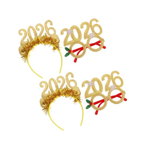 Sosoport 4 Stücke Teiliges Silvester Party Haarreifen und Brillen mit Glitzer Festliche Kopfbänder für Frauen Fotorequisiten für Neujahrsfeier Einsetzbar bei Feiertagsveranstaltungen Sosoport 4 Stücke Teiliges Silvester Party Haarreifen und Brillen mit Glitzer Festliche Kopfbänder für Frauen Fotorequisiten für Neujahrsfeier Einsetzbar bei Feiertagsveranstaltungen von Sosoport