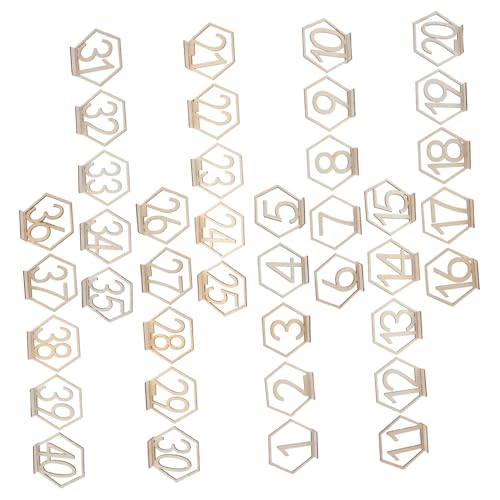 Sosoport 40 Stück Rustikale Holz Tischnummern Hexagonal Doppelseitig für Hochzeit Empfang Party Dekoration Leicht Tragbar Stilvolle Sitzplatznummern für Restaurant Bar Sosoport 40 Stück Rustikale Holz Tischnummern Hexagonal Doppelseitig für Hochzeit Empfang Party Dekoration Leicht Tragbar Stilvolle Sitzplatznummern für Restaurant Bar von Sosoport