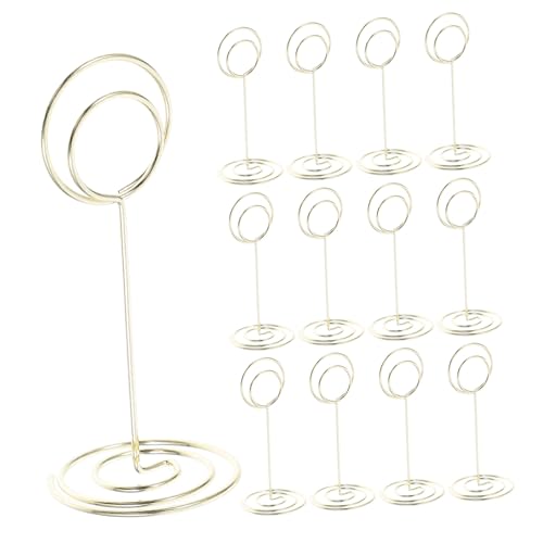 Sosoport 45 Stück Metall Tischkartenhalter Gold Runde Notizclip Wiederverwendbar Kartenhalter für Restaurant Party Business Tischdekoration von Sosoport