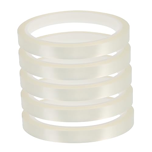 Sosoport 5 Rollen Hitzebeständiges Klebeband Transparente Thermobänder für Sublimation ohne Rückstände Stark Haftend für Elektronik DIY und Reparaturen von Sosoport