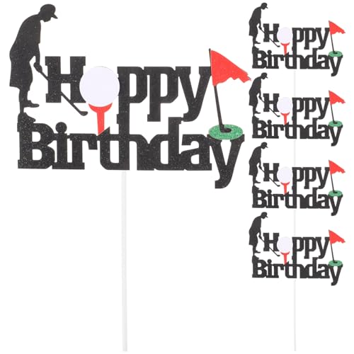 Sosoport 5 Stück Alles Zum Geburtstag-Kuchenaufsatz Cupcake-Aufsatz Golf-Kuchendekorationen Alles Zum Geburtstag-Kuchenaufsatz von Sosoport