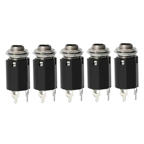 Sosoport 5 Stück Gitarrenstecker Durable Metal Parts für Elektrische Gitarren Ersatz für Stereo Ausgangsstecker Einfache Installation Hochwertige Sosoport 5 Stück Gitarrenstecker Durable Metal Parts für Elektrische Gitarren Ersatz für Stereo Ausgangsstecker Einfache Installation Hochwertige von Sosoport