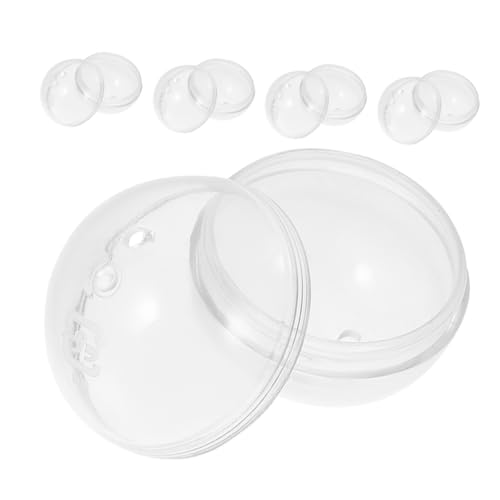 Sosoport 5 Stück Klartransparente Kapseln für Automaten Nachfüllbare Kugeln für Süßigkeiten Kleine und Bastelprojekte für Partys und Hochzeiten von Sosoport