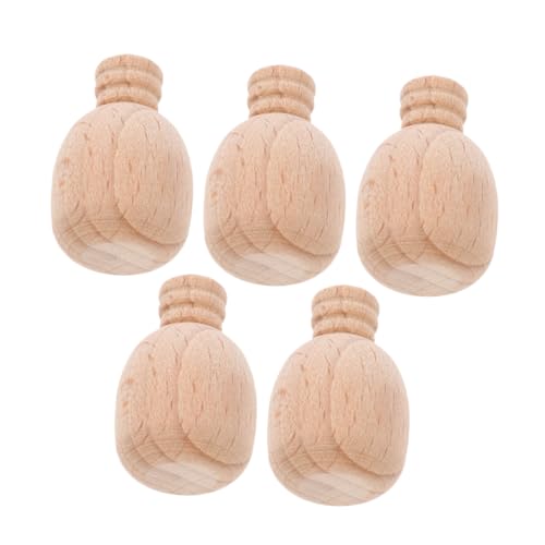 Sosoport 5 Stück Mini Weinflasche aus Holz Unlackierte Diy Bastelartikel für Kreative Dekorationen und Besondere Anlässe für Wohnzimmer Kindergarten und von Sosoport