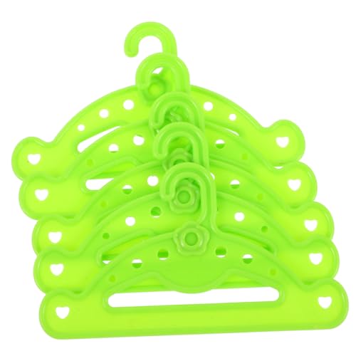Sosoport 5 Stück Mini-puppenaufhänger Mini-kleiderbügel Miniaturpuppenaufhänger Kleiderbügel Für Puppen Kleidung Zarte Kleine Kleiderbügel Hängende Kleiderbügel Miniaturbügel Green Plastik von Sosoport