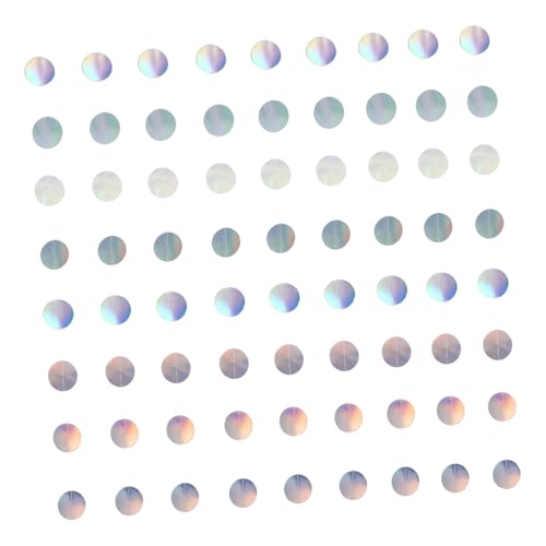 Sosoport 5 Stück -Scheibenpapier-Latte-Art schillernde Partyartikel Disco -Dekorationen schillernder Hintergrund schillernder Glitzer holografisches schillernde Girlande von Sosoport