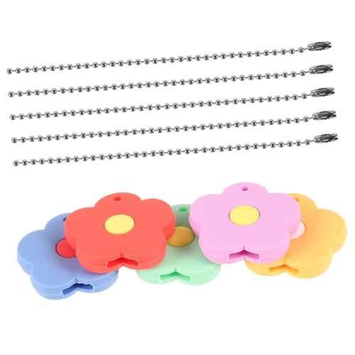 Sosoport 5 Stück Süße Silikon Schlüsselkappen Blumenmotiv Schlüsselabdeckung für Hausschlüssel Flexible Leichte Schutzkappen Installieren Bunte Schlüsselanhänger für Alltag und Zuhause von Sosoport