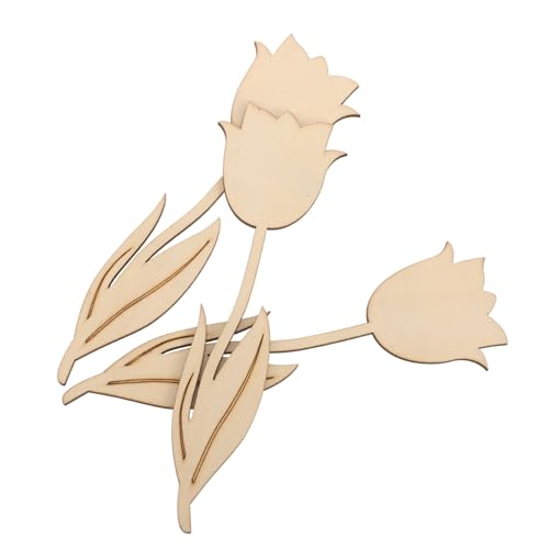 Sosoport 5 Stück Teiliges Diy Holzblumen zum Bemalen Unlackierte Holzscheiben für Bastelprojekte für und Dekorationen von Sosoport