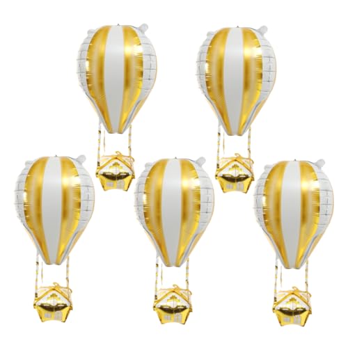 Sosoport 5 Stück Teiliges Goldene Heißluftballon Folienballons Lebensechte Aluminium Deko für Kindergeburtstag Babyparty Hochzeit Langlebig und Einfach Aufzublasen Partydekoration Sosoport 5 Stück Teiliges Goldene Heißluftballon Folienballons Lebensechte Aluminium Deko für Kindergeburtstag Babyparty Hochzeit Langlebig und Einfach Aufzublasen Partydekoration von Sosoport