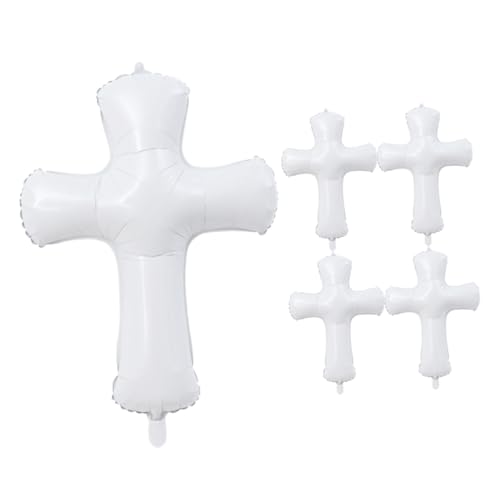 Sosoport 5 Stück Teiliges Kreuz Form Aluminiumfolie Luftballon Weiß für Taufe Babyparty Shower Dekoration Langlebig Festlich Geeignet für Feier Party Sosoport 5 Stück Teiliges Kreuz Form Aluminiumfolie Luftballon Weiß für Taufe Babyparty Shower Dekoration Langlebig Festlich Geeignet für Feier Party von Sosoport