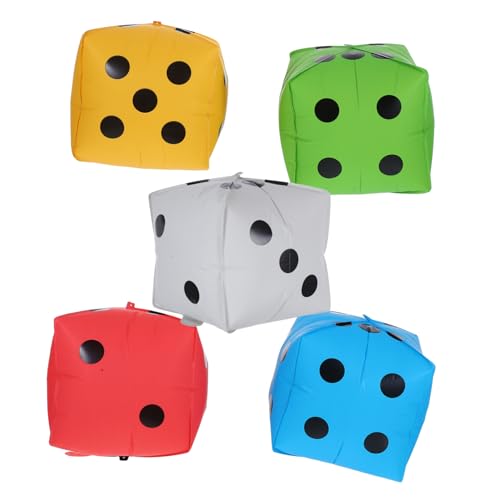 Sosoport 5 Stück Teiliges Würfel Luftballons aus Aluminiumfolie Langlebig und Wiederverwendbar Quadratische Form für Game Night Party Dekorationen Leicht Tragbar Bunte Farbmischung für von Sosoport