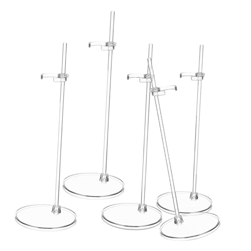 Sosoport 5 Stück Verstellbarer Puppenständer Teiliges für Puppen Transparente Kunststoffstützen für Actionfiguren und Modelle Stabiler Displayhalter für Kreatives Spielzeugzubehör von Sosoport