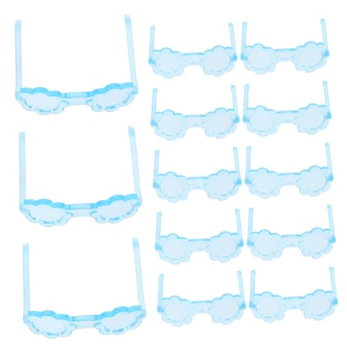 Sosoport 50 Stück Mini-Brille Mini-Puppen Mädchen Puppe Puppe für mini Puppenkleidung kleine Brille Dollhouse zubehör Mini -Puppenbrille winzige Brille Plastik Sky-Blue von Sosoport