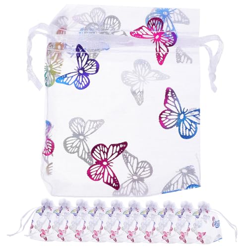 Sosoport 50 Stück Schmuckbeutel mit Zugband Kleine Bunte Organzasäckchen mit Schmetterlingsdesign Vielseitige Aufbewahrungstaschen für Schmuck Geschenke Party und Hochzeit Sosoport 50 Stück Schmuckbeutel mit Zugband Kleine Bunte Organzasäckchen mit Schmetterlingsdesign Vielseitige Aufbewahrungstaschen für Schmuck Geschenke Party und Hochzeit von Sosoport