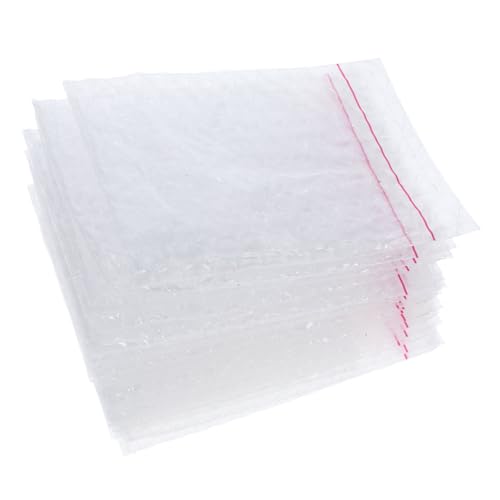 Sosoport 50 Stück Selbstklebende Versandtaschen aus Doppeltem Dickerem Luftpolsterfolie für Kleine Unternehmen Sicherer Schutz für Zerbrechliche Transparentes Design von Sosoport