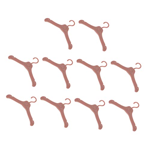 Sosoport 50Stücke Puppen Kleiderbügel Miniaturschrank Zubehör für Puppenoutfits und Kleidung Robuste Puppenkleiderständer für Kreatives und Aufbewahrung von Sosoport