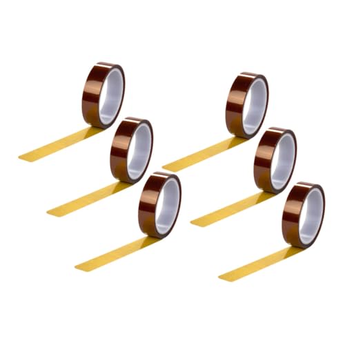 Sosoport 6 Rollen Hitzebeständiges Klebeband Polyimid Transferband für Sublimation Elektronik Löten und Abdecken ohne Rückstände für Anspruchsvolle Projekte Sosoport 6 Rollen Hitzebeständiges Klebeband Polyimid Transferband für Sublimation Elektronik Löten und Abdecken ohne Rückstände für Anspruchsvolle Projekte von Sosoport