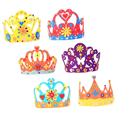Sosoport Hutmaterialien Für Jungen Und Mädchen 6 Sets Geburtstags-kopfbedeckungs-set Lufttrocknender Ton Für Jungen Und Mädchen Prinzessinnenkrone von Sosoport