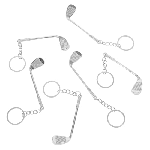 Sosoport 6 Stück Golf Schlüsselanhänger Mini Golfschläger Simulation Sport Schlüsselring für Männer und Frauen Kompakt Leicht als Taschen und Handtaschendeko Golfgeschenk von Sosoport