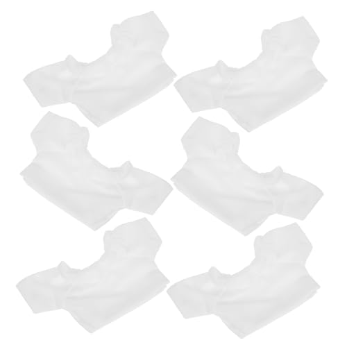Sosoport 6 Stück Puppenkleidung Kuscheltiere Kleidung Bärenshirt Bärenpuppen Kleidung tragen Kohlbeet-Puppen riesige Plüschtiere Fitness Bear Plüsch Bärenzeug Bären-Shirt Stoff Weiß von Sosoport
