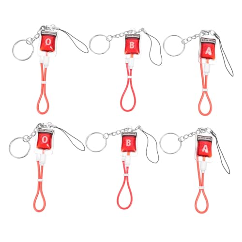 Sosoport 6 Stück Teiliges Blutgruppen Schlüsselanhänger für Halloween Typen Einzigartige Charms für Taschen Handys Kreative Halloween Party Hochwertige Handwerkskunst Sosoport 6 Stück Teiliges Blutgruppen Schlüsselanhänger für Halloween Typen Einzigartige Charms für Taschen Handys Kreative Halloween Party Hochwertige Handwerkskunst von Sosoport