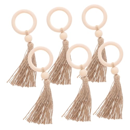Sosoport 6 Stück Teiliges Dekorative Serviettenringe aus Holzperlen mit Quaste Bauernhaus-Stil Vielseitig Einsetzbar für Hochzeiten Partys Alltag Boho-tischdeko Festliche Esstischgestaltung Sosoport 6 Stück Teiliges Dekorative Serviettenringe aus Holzperlen mit Quaste Bauernhaus-Stil Vielseitig Einsetzbar für Hochzeiten Partys Alltag Boho-tischdeko Festliche Esstischgestaltung von Sosoport
