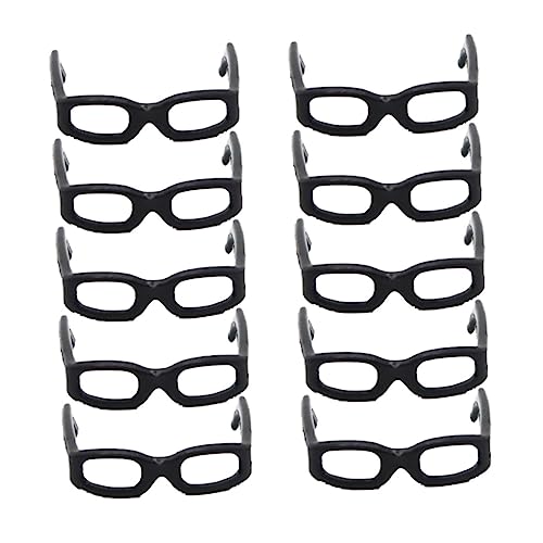 Sosoport 60 Stück Brillen Mit Schwarzem Rahmen Trendige Brillen Puppen Winzige Puppenbrillen Mini Modepuppen Sonnenbrillen Sieht Aus Wie Winzige Brillen Brillen von Sosoport