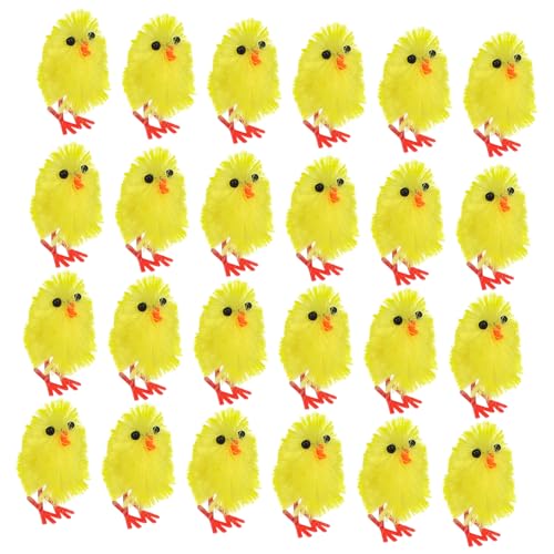 Sosoport 60 Stück Ostern-küken-dekoration Küken Dekoration Flauschige Gelbe Küken Pip In Acht Nehmen Gelbe, Flauschige Kleine Küken Hausgemacht Mini Kind Chemiefaser Und Kunststoff Yellow von Sosoport