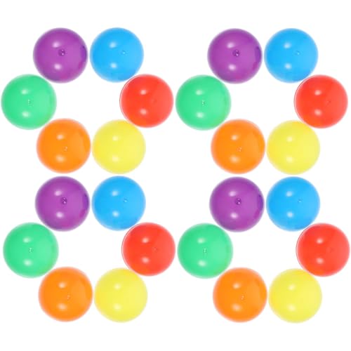 Sosoport 60 Stück Teiliges Bunte Nachfüllbare Automatenkapseln Runde Stabile Kunststoffbehälter zum Befüllen mit Süßigkeiten und Geschenken Multifunktionale Party deko und Aufbewahrung von Sosoport