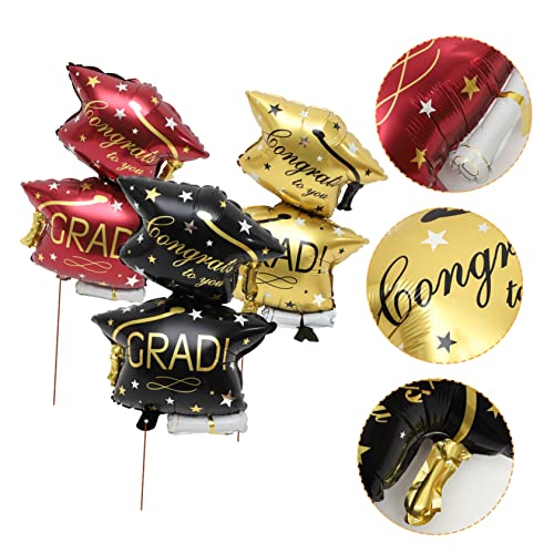 Sosoport 6Stücke Abschlussballons Große Graduierungs Kappen Folienballons Und Dekoration Für Abschlussfeiern Und Partys Ballonzubehör Für Unvergessliche Sosoport 6Stücke Abschlussballons Große Graduierungs Kappen Folienballons Und Dekoration Für Abschlussfeiern Und Partys Ballonzubehör Für Unvergessliche von Sosoport