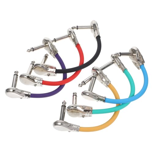 Sosoport 6Stücke Gitarren Patchkabel Anschlusskabel für Effektgeräte Stabile Signalübertragung für Enge Räume Langlebige Konstruktion für Musiker Sosoport 6Stücke Gitarren Patchkabel Anschlusskabel für Effektgeräte Stabile Signalübertragung für Enge Räume Langlebige Konstruktion für Musiker von Sosoport