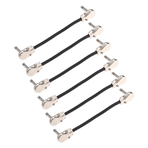 Sosoport 6Stücke Instrumentenkabel mit Flachem Kopf Hochwertige Verbindungskabel für Gitarre Bass und Effektpedale Geräuschunterdrückung für Musiker von Sosoport