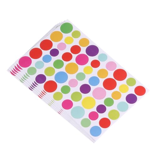 Sosoport 6Stücke Runde Selbstklebende Aufkleber DIY Sticker für Alben Scrapbooking Planer und Kreative Bastelprojekte Einfach Anzuwenden und Rückstandsfrei Entfernbar von Sosoport