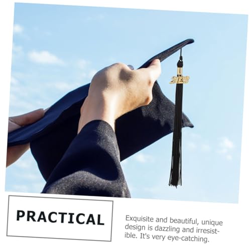 Sosoport 8 Stck Teiliges Abschlussquasten mit Jahr charms Schwarze Graduation Cap Dekoration für Schulabschlussfeier DIY Quasten Anhänger für Doktorhut Einzigartige Abschlussfeier von Sosoport