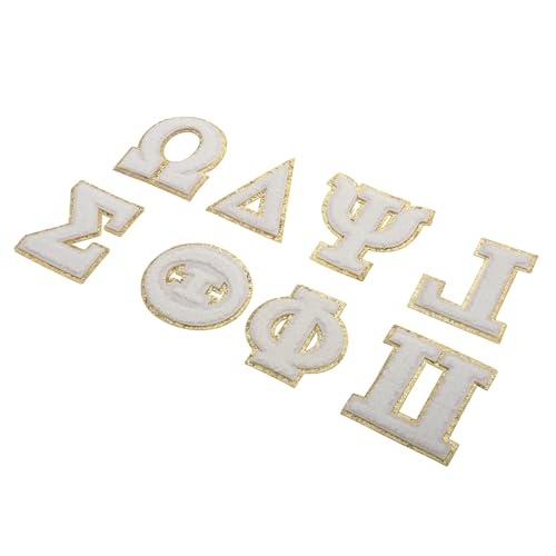 Sosoport 8 Stück Aufkleber Mit Griechischem Alphabet Griechische Buchstaben Zum Aufbügeln Gestickter Buchstabenaufnäher Gestickte Flicken Zum Aufbügeln Beige Stoff Sosoport 8 Stück Aufkleber Mit Griechischem Alphabet Griechische Buchstaben Zum Aufbügeln Gestickter Buchstabenaufnäher Gestickte Flicken Zum Aufbügeln Beige Stoff von Sosoport