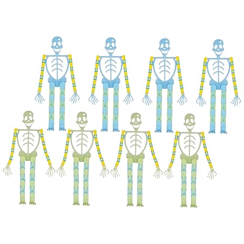 Sosoport 8Stücke Halloween Skelett Figuren Lustige Skelette für Partys Deko und Veranstaltungen Realistische Halloween Dekorationen von Sosoport