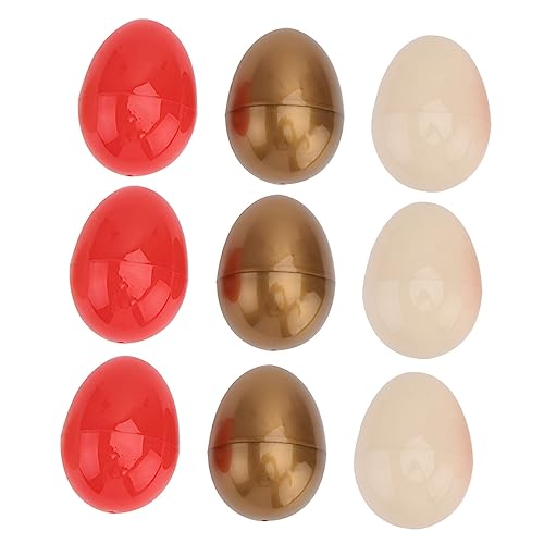 Sosoport 9 Stück Gacha- für kinderspielzeug schokobananen goldene ei eierfarben ostern Mini-Eier Kindereier Eierschale aus Kunststoff Ostern Requisiten neu p von Sosoport